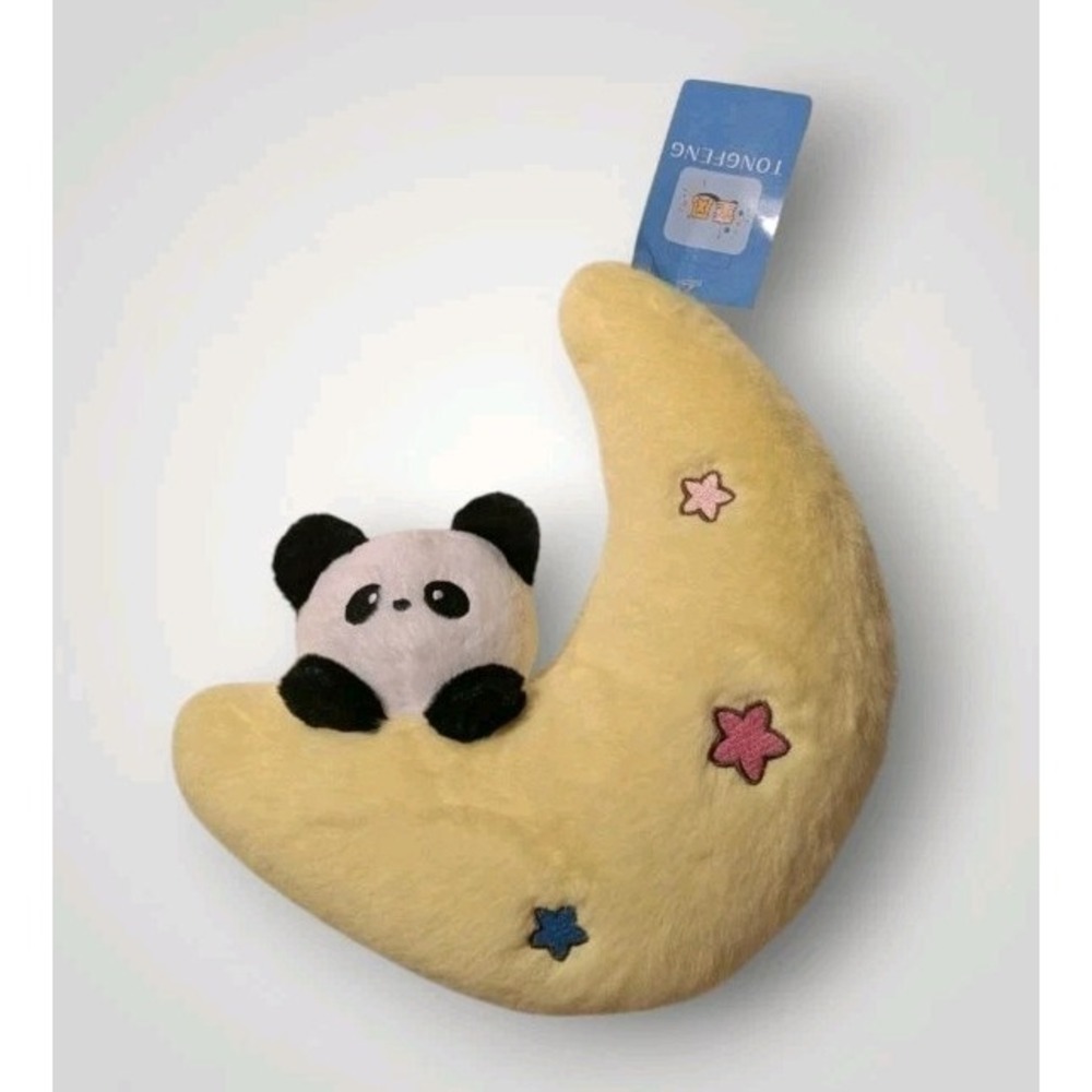 NWT Panda Plush Tongfeng Moon Stars Bear Stuffed Animal Kawaii Style Toy 10"